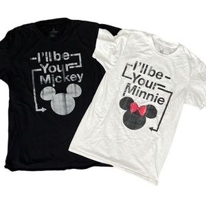 Disney from Disneyland matching Large and Small shirts